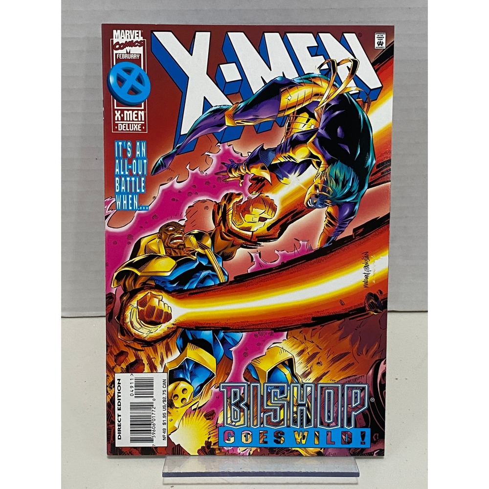 Marvel Comic X-Men Deluxe #49 Bishop Goes Wild Direct Edition 1996 Excellent